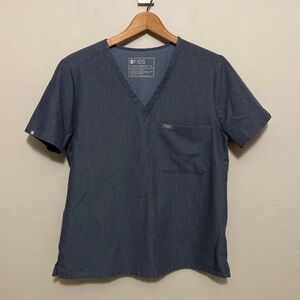 Figs Technical Collection Scrub Top, Unisex Size Medium Blue Catarina One Pocket